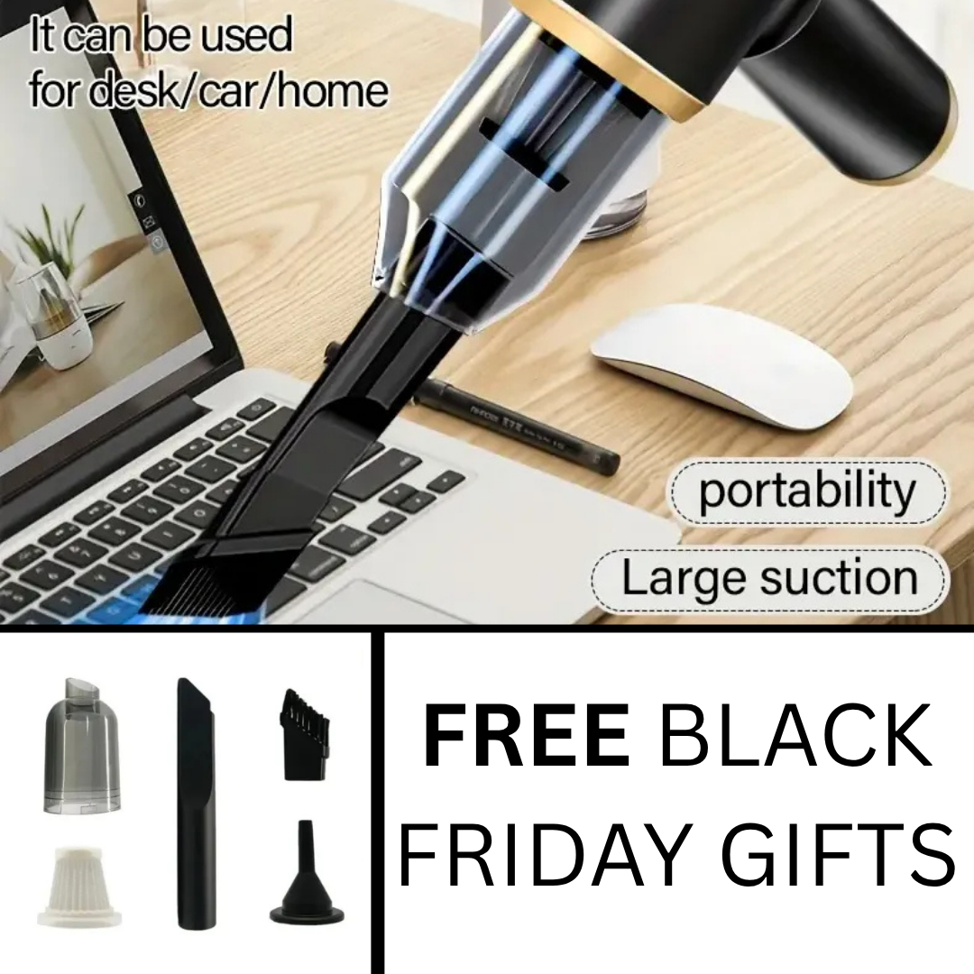 High Power 3-in-1 Portable Vacuum Cleaner – Cordless, Rechargeable Vacuum Cleaner for Car, Home & Interiors