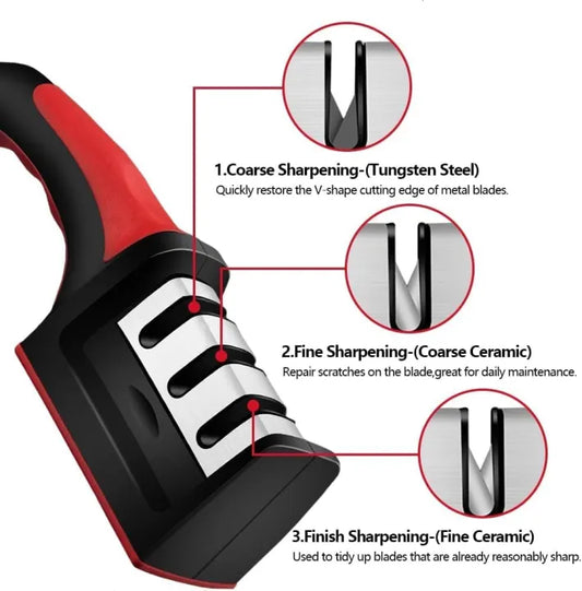 🔥 4-in-1 Professional Knife🔪 & Scissor✂️ Sharpener – Adjustable, Easy & Razor-Sharp Results in Seconds!⚡