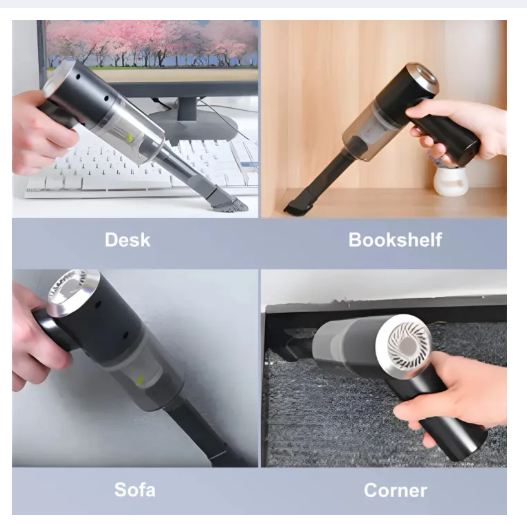 High Power 3-in-1 Portable Vacuum Cleaner – Cordless, Rechargeable Vacuum Cleaner for Car, Home & Interiors